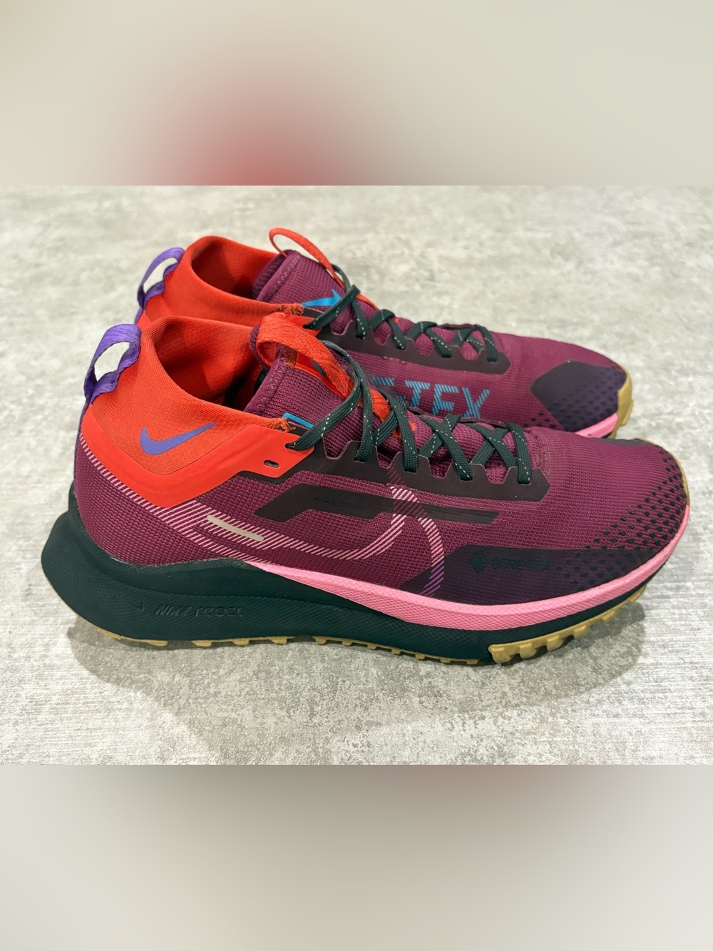 Nike React Pegasus Trail 4 Gore-Tex Rosewood Trail Run Shoes - Picture 2 of 12